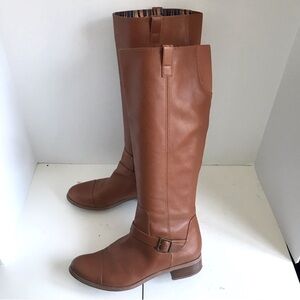 RACHEL Rachel Roy Women's Desirey Leather Knee High Boots Size 9.5